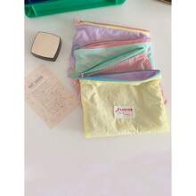 1pc Macaron Makeup, Bag Women's Portable Sanitary Napkin Storage Small Bag Storage Bag Change Bag For Fall Home Decor For Travel Storage Bag,Makeup Bag,Cosmetic Bag,Vacation Organizer,Large Capacity Makeup Organizer Makeup Case, For Lipstick, Brush, Skincare, Mobile Phone, Coin, Small Items, For Home,Gift,Vacation And Festival Halloween Christmas Multifunctional Use,Boho Vibes,For Holiday Beach, Bathroom Collection, Bedroom Collection, Large Capacity - Màu vàng - Xem 1