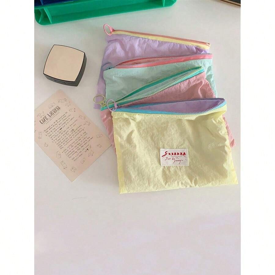 1pc Macaron Makeup, Bag Women's Portable Sanitary Napkin Storage Small Bag Storage Bag Change Bag For Fall Home Decor For Travel Storage Bag,Makeup Bag,Cosmetic Bag,Vacation Organizer,Large Capacity Makeup Organizer Makeup Case, For Lipstick, Brush, Skincare, Mobile Phone, Coin, Small Items, For Home,Gift,Vacation And Festival Halloween Christmas Multifunctional Use,Boho Vibes,For Holiday Beach, Bathroom Collection, Bedroom Collection, Large Capacity - Màu vàng - Xem 1