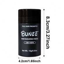 BUNEE Fiber Powder Bottle 15g Instantly Creates Natural, Dense-Looking Hair For Effortless Volume & Thickness Your Go To Pre Date Hair Rescue Compact & Travel Friendly Builds A Fuller, More Voluminous Hair Appearance With Fiber Technology - Multicolor - View 11