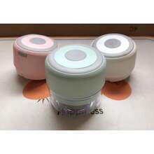 [Rechargeable Garlic Chopper] USB Rechargeable 250ml Electric Mini Garlic Chopper - Stainless Steel Blade, Round Cup, Safety Switch, 3600 RPM - For Ginger, Vegetables, And Meat Grinding