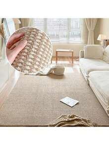 1pc Jute Look Simple Design Durable Dirt-Resistant Indoor/Outdoor Entrance Doormat, Water-Absorbent And Soft Easily Cleanable Machine Washable Rugs Living Room, Non-Slip Runner Rug, Round Rug, Suitable For Entry, Kitchen Rug Set, Multi-Color Options, Carpet For Living Room, Rugs For Bed Room, Area Rugs Living Room, Carpet Living Room, Home Decor, Suitable For Bathroom Mat, Room Decor, Home Carpet