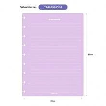 Iscool Disc Notebook Refill Lined Color Candy 100 Sheets 90g Medium - tử đinh hương - Xem 2
