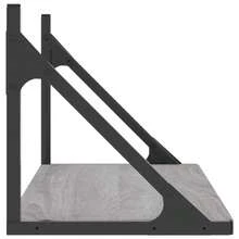 vidaXL 2 Stück Wandregale in Grau Sonoma, 60x25x25,5 cm, Holzwerkstoff