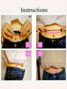 Cinturón ajustable de cintura, herramienta de cintura para suéter y camisa, evita la exposición, cinturón elástico de cintura para cambiar el estilo de la camisa - Multicolor - Ver 6