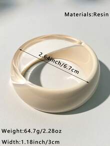 1 pieza Brazalete de resina hecho a mano en color té con leche, diseño multielemental con rayas y remaches, adecuado para uso diario y fiestas, gran regalo para familiares y amigos, otoño/invierno - Multicolor - Ver 10