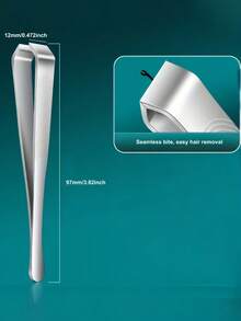 byimy 高品质不锈钢指夹镊子，眉镊，脱毛镊子 - 銀色 - 查看 4