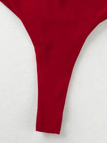 New Arrival Spring/Summer Sexy & Elegant Red Hollow-Out One-Piece Swimsuit, Suitable For Beach, Party, Date Vacation - Red - View 5