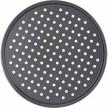 Baking Tools Round Carbon Steel Punching Pizza Mold Baking Tray, Pizza Mold Baking Tray With Holes - Black 4 Pieces - View 6