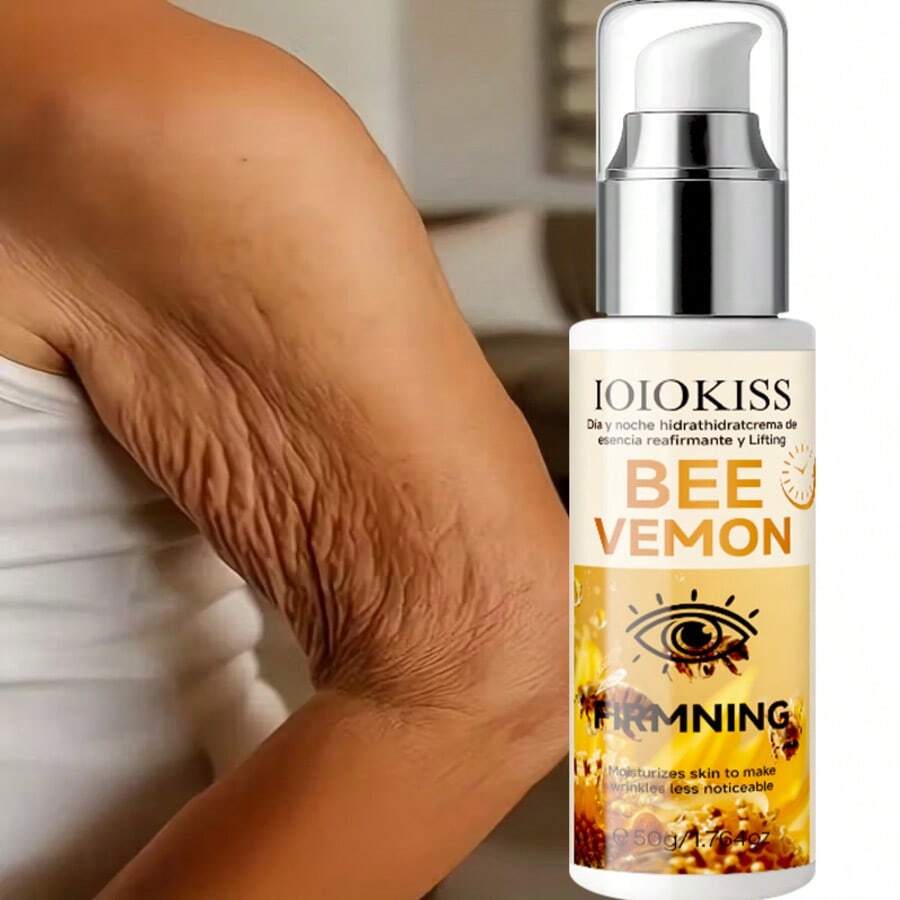 Crema corporal reafirmante de abeja, ayuda a mejorar la flacidez, hidratación duradera, reafirmante y lifting, suaviza las arrugas, fórmula ligera y de fácil absorción, mejora la elasticidad de la piel, se enfoca en áreas sueltas como la cintura, brazos, muslos, el uso continuo le permite sentir que la piel se va tensando gradualmente, apto para hombres y mujeres, logre una figura perfecta - Amarillo - Ver 1