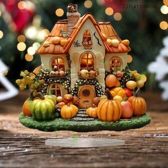 秋季和感恩节餐桌装饰波西米亚南瓜屋亚克力餐桌、书桌展示架 | 为您的秋季氛围增添波西米亚风情