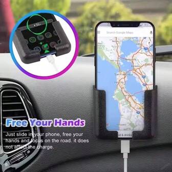 1 pezzo Supporto multifunzionale leggero e portatile per telefono in auto, supporto adesivo per cruscotto, accessorio per interni auto
