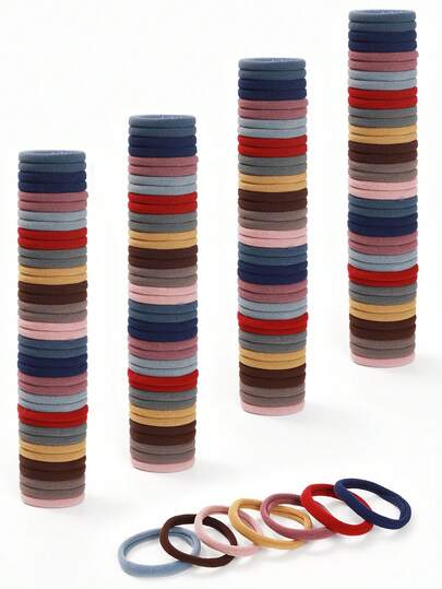 50PCS Christmas/Seamless Hair Ties For Women Thick Hair, Strong Hold Ponytail Holders No Crease Hair Elastics, Assorted Solid Colors, Gentle Hair Bands For Girls & Teens ,Hair Rubber Bands ,Scrunchies ,Hair Rope