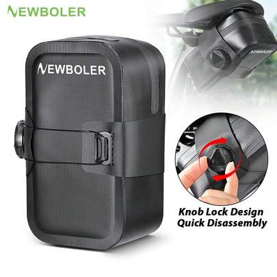 NEWBOLER حقيبة مقعد الدراجة لتخزين الأدوات لدراجات الطرق والجبال، حقيبة مقعد الدراجة الصغيرة المحمولة 0.5 لتر، اكسسوارات الدراجات