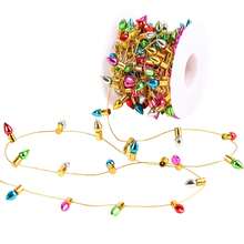 1/5m Mini Plastic Light Bulb String Lights - Mixed Color Flashing DIY Craft Decoration, Decorative Plastic Fake Light String Ribbon, Suitable For Christmas Tree And Model Scene Christmas Party Bead Accessories, Miniature Scene Decoration, Christmas Decoration - Multicolor - View 12