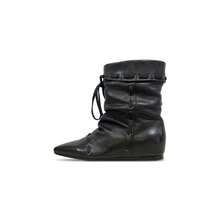 Women Equestrian Boots - Da đen - Xem 2