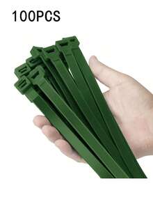 1 Packung mit 100 Stücke, 4 Zoll 3mm Nylon Gartenkabelbinder, selbstverriegelnd, Verdrehkabelbinder, Mehrzweck-Kabelbinder für Innen- und Außengärten