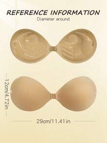 1 Pair Of Invisible Thickened Push-Up Palm Cup Nipple Adhesive Bra (With Extended Shoulder Straps 3CM Thickened)