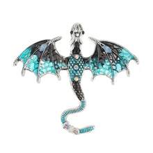 1pc Men's Colorful Drip Oil Enamel Dragon Brooch Pin, Fashion Versatile Casual Accessory