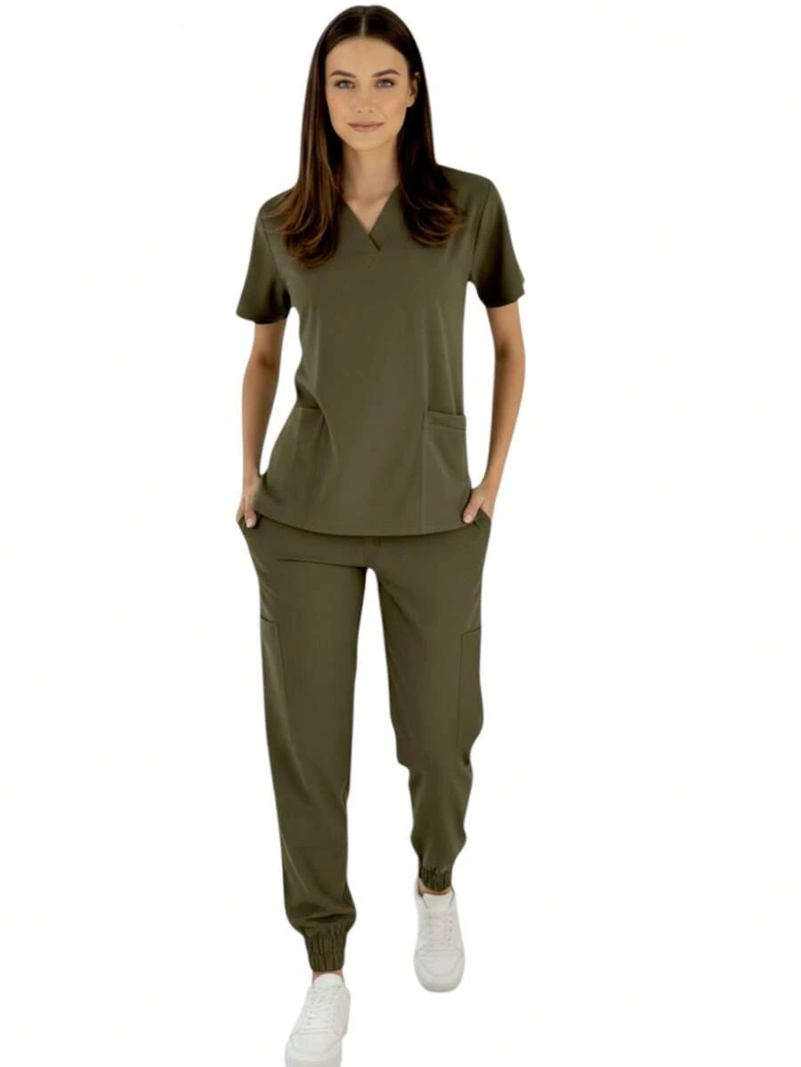 SOULMATE Scrub Sets - Army Green - View 1