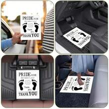 GYJ  Disposable Car Floor Mats 60Pcs - 16x20inch Temporary Sticky Floor Pads For Vehicles Auto Detailing Floor Protectors Washable Car Mats For Interior Protection White152 - trắng - Xem 7