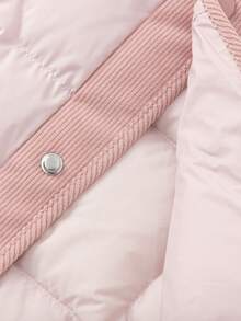 Balabala معطف ريش خفيف للفتيات المراهقات، للأطفال الرضع والأطفال الصغار شتاء 2025، ملابس خارجية ناعمة ودافئة - لون القرنفل - مشاهدة 7