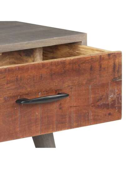 VidaXL Coffee Tafel 100x60x40 Cm Solid Rough Mango Wood Grijs view 7