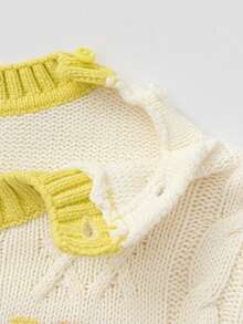 Balabala Tom And Jerry Boys' Embroidered Knit Sweater, 2025 Autumn/Winter Collection, Soft Pullover - Off-white - View 7