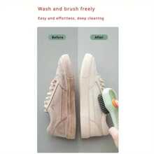 1pc Multi-Functional Shoe Brush With Soap Dispenser, Refillable Liquid Shoe Cleaning Brush, Gardening Tool - Multicolor - View 7