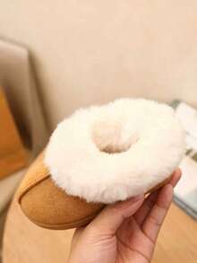 1 Pair Children's Comfortable Winter Boots, Unisex Fashion Flat Snow Boots