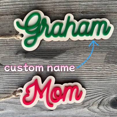 Chaveiro de acrílico personalizado para o Natal, presente personalizado para amigos, chaveiro com cor de Natal exclusiva, chaveiro com nome personalizado, acessórios para bolsas