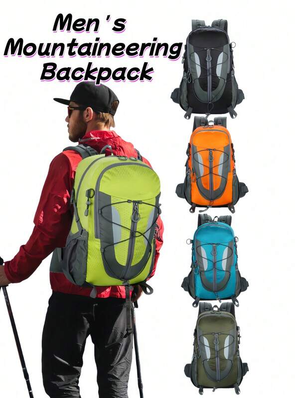 1 Stück wasserdichter, wandertauglicher, für Langstreckenreisen geeigneter Bergsteiger-Rucksack mit großer Kapazität, einfach, leicht, abriebfest, Outdoor-Sport-Rucksack, Reise-Bergsteiger-Rucksack