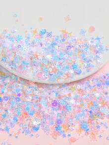 50g/100g/200g/500g Random Color Reflective Iridescent Sequins Cream Glue For DIY Phone Case, Necklace, Earrings, Bracelet, Decoration, Jewelry Making Resin Crafts