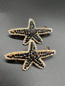 Starfish Hairpin For Women, Korean Luxury Hair Clip, Bangs Clip, Bow Hairpin, Spring Clip, Side Clip, Adult Hair Accessories, Suitable For Autumn/Winter, Cute Accessories, Claw Clips