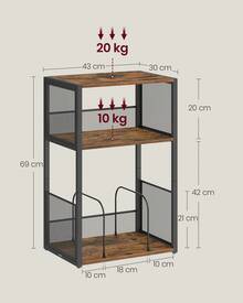 Beistelltisch Plattenspieler-Ständer, 3 Etagen, Beistelltisch, Schallplatten
