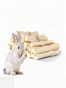 100g Natural Sweet Bamboo Chew Toy, Suitable For Small Pets Such As Rabbits, Guinea Pigs, Hamsters And Gerbils - Multicolor - View 2