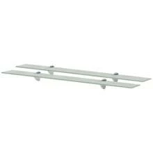 vidaXL 2 pezzi di mensole galleggianti in vetro da 90x20 cm, spessore 8 mm - Bianco - Visualizzare 1