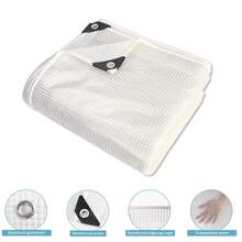 1 pieza Lona transparente resistente y resistente al agua, lona protectora transparente multiusos de 20 mil, con bordes reforzados, lona impermeable para exteriores resistente a rayos UV (Lona de malla transparente)
