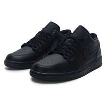 Nike Men's Air Jordan 1 Low Basketball Training & Fitness Shoes, Lightweight, Comfortable, Shock-Absorbing, Suitable For Commuting And Casual Sports - Black - View 3
