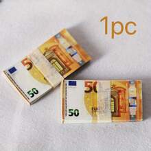 1 Set Of 3cm*1.5cm Miniature Paper Plate 50 Euros And 1 Pack For 100 Sheets Of Regular Size Paper 5€/10€/20€/50€/100€/200€/500€ Euros, 5/10/20/50/100/200/500 Euros New Year Decoration Prop Paper, 10 Euros New Year Gifts, Euros Valentine's Day Bouquet Prop Paper, Holiday Gifts, Party Prop Paper, Film And Television Prop Paper, Shooting Prop Paper, Only European Prop Paper Is The Best Prop To Show Wealth