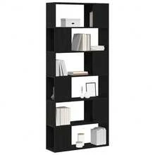 vidaXL Unterhaltungszentrum Schwarz 80 X 24 X 186 Cm Holzwerkstoff - Black - View 3