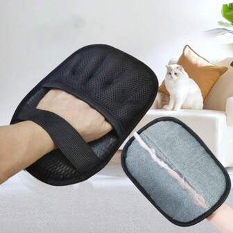 Guante de aseo para mascotas de doble cara JUWTEEI, guantes para eliminar el pelo de perros y gatos, guantes reutilizables para lavar, desenredar y asear