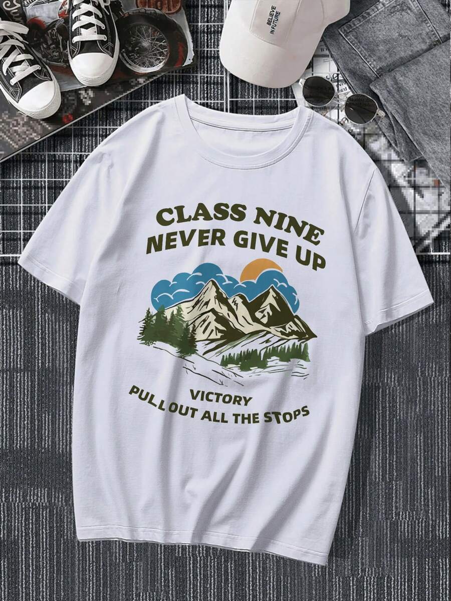Playera algodón deportiva casual de hombre, Camiseta de estilo hip-hop urbano , manga corta de corte holgado, bicolor blanco y negro, top casual transpirable de moda, ropa casual Camiseta divertida Moda de verano. - Blanco (delantero) - Ver 1