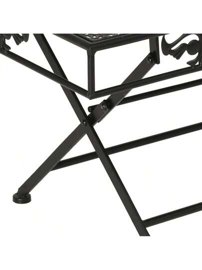VidaXL Vintage Folding Coffee Tafel 100x50x45 Cm Metal Zwart view 5