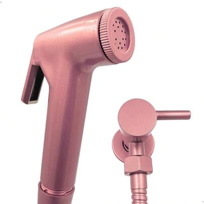 Crie e Construa Ducha Higiênica Rose Gold Luxo com Registro 1/4 de Volta