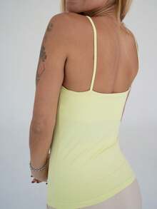 Thin Strap Tank Top In Polyamide, Blouse With Lining, Suplex Blouse - Lima - View 2