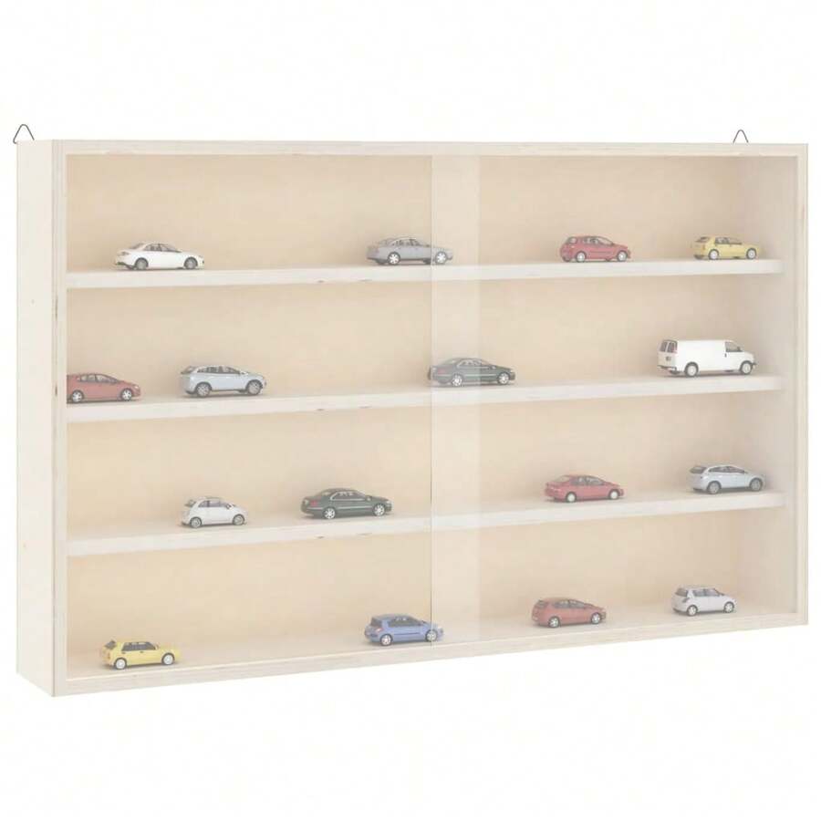 vidaXL Holz Sammlervitrine Mit Türen 60 X 8,5 X 37 Cm - Yellow - View 1
