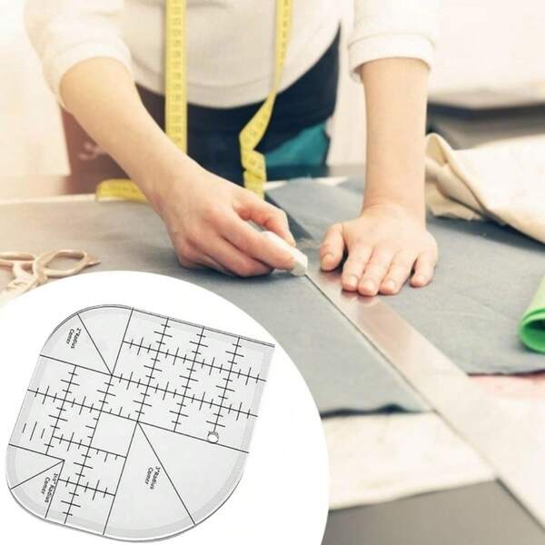 Curved Corner Cutter Quilt Ruler | Acrylic Sewing Patchwork Ruler Quilting Templates | DIY Sewing Supplies Sewing Template Patchwork Tool | Curved Corner Cutter Ruler