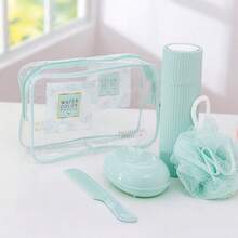 5-Piece Travel Kit With Brush, Comb, Soap Dish, And Shower Bag Compact For Travel - Random - View 7