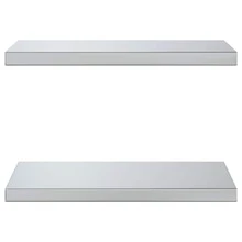 vidaXL 2 Stück Wandregale 50x30x3 cm Silber Edelstahl