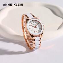 ANNE KLEIN White Dial Rose Gold Watch For Women, Stainless Steel And Plastic Adjustable Band, Luminous Hands, Perfect Casual Dress Watch - one-size - View 6